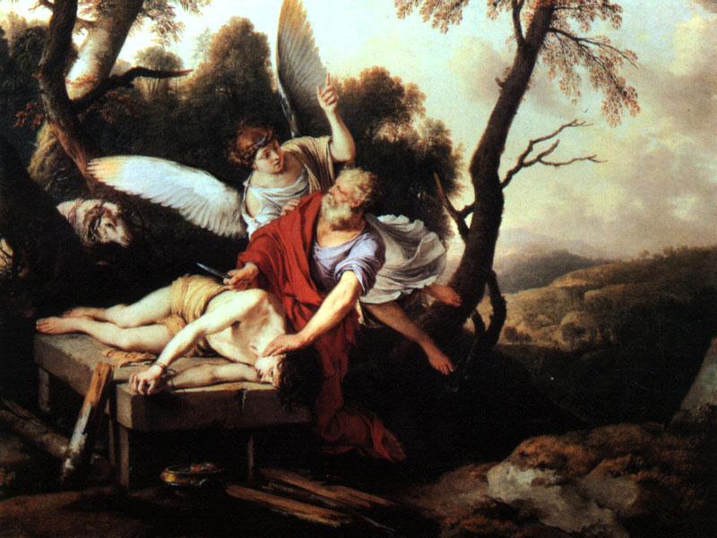 LA HIRE, Laurent de Abraham Sacrificing Isaac g Sweden oil painting art